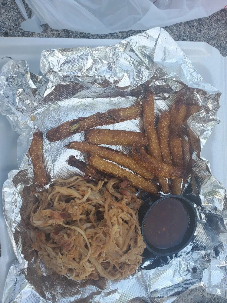 Pulled Pork and Pickle Fries